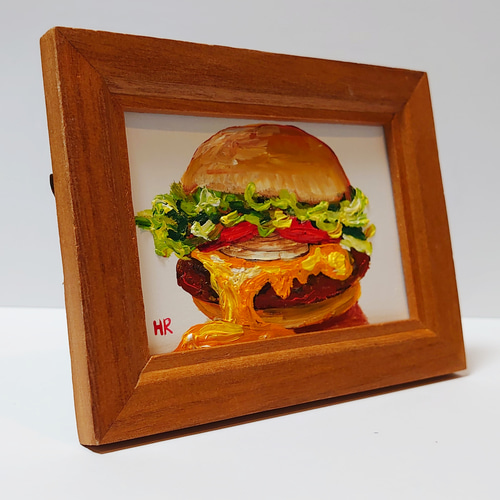 オリジナル油絵(burger in) F10