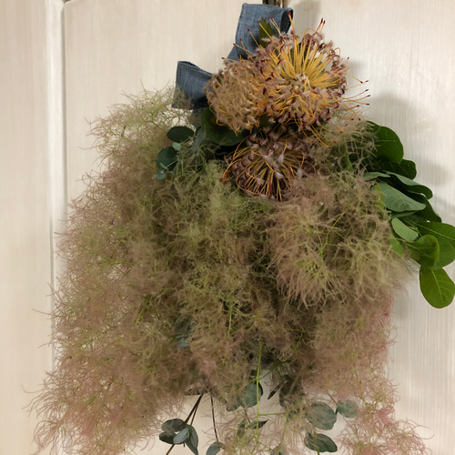 1.スモークツリースワッグ 楽天市場】【 スモークツリー ドライフラワー スワッグ ブーケ 】 送料