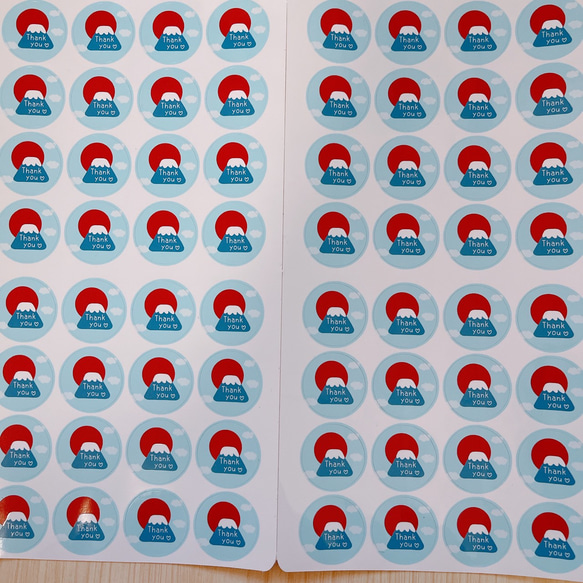 富士山ありがとう3cm丸シール30枚 シール・ステッカー Chiali米 通販