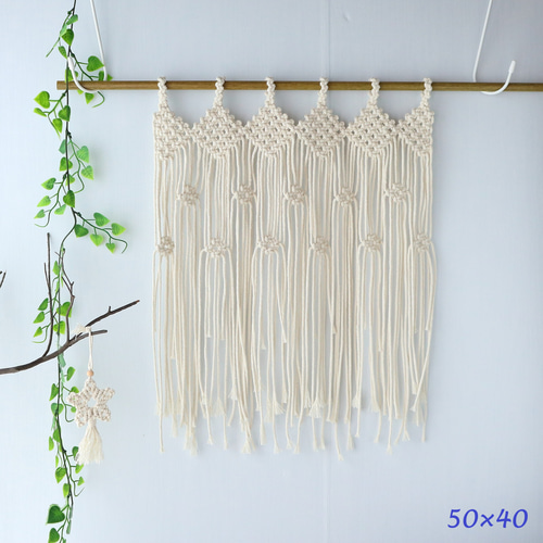 オーダー】F42マクラメカフェカーテン・マクラメのれん・マクラメ