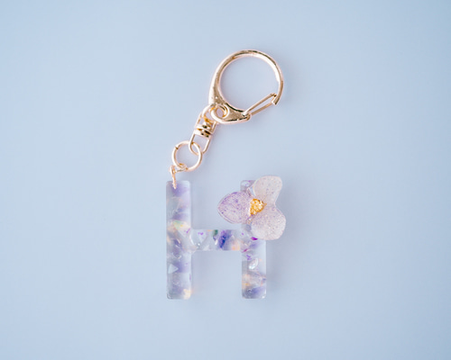 No.1184ハンドメイド☆アルファベット♡天然石♡フラワーレジン
