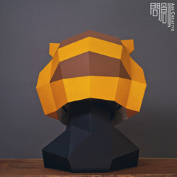 Ask Creative DIYペーパークラフトマスクシリーズ - Taiga-Mask (大人用) 4枚目の画像