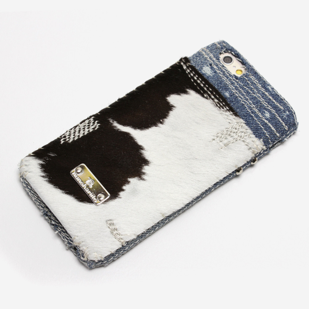 仔牛柄デニムケースTaurus - iPhone Air, 17ProMAX, 16, Experia,Galaxyほか