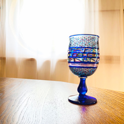 《新作》Creema10周年記念・CreemaBlue プリズム万能グラス 限定カラー作っちゃいました！『受注制作』 1枚目の画像