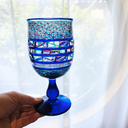《新作》Creema10周年記念・CreemaBlue プリズム万能グラス 限定カラー作っちゃいました！『受注制作』 5枚目の画像
