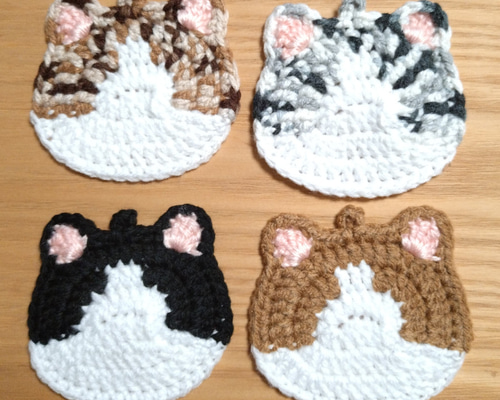 ねこの アクリルたわし ① エコたわし コースター その他キッチン小物