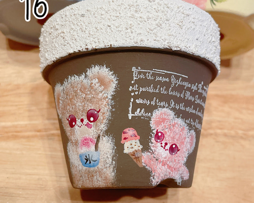 ✳︎受注製作✳︎ くまちゃん16 リメイク鉢 リメ鉢 その他インテリア