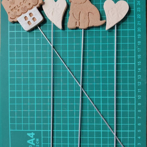 素焼き シュナウザー ガーデンピック ハンドメイド ガーデニング 犬