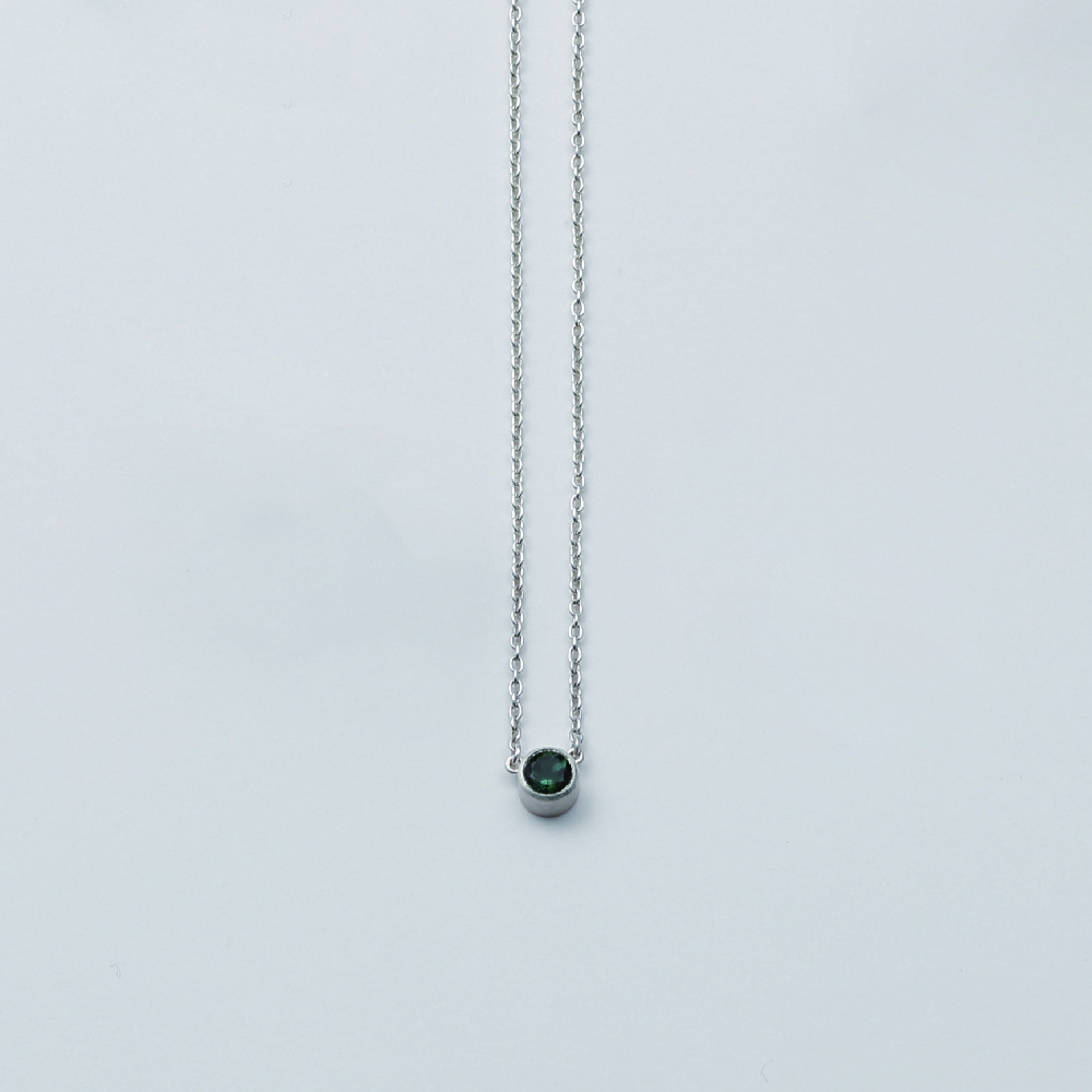 グリーントルマリン silver ネックレス 40cm