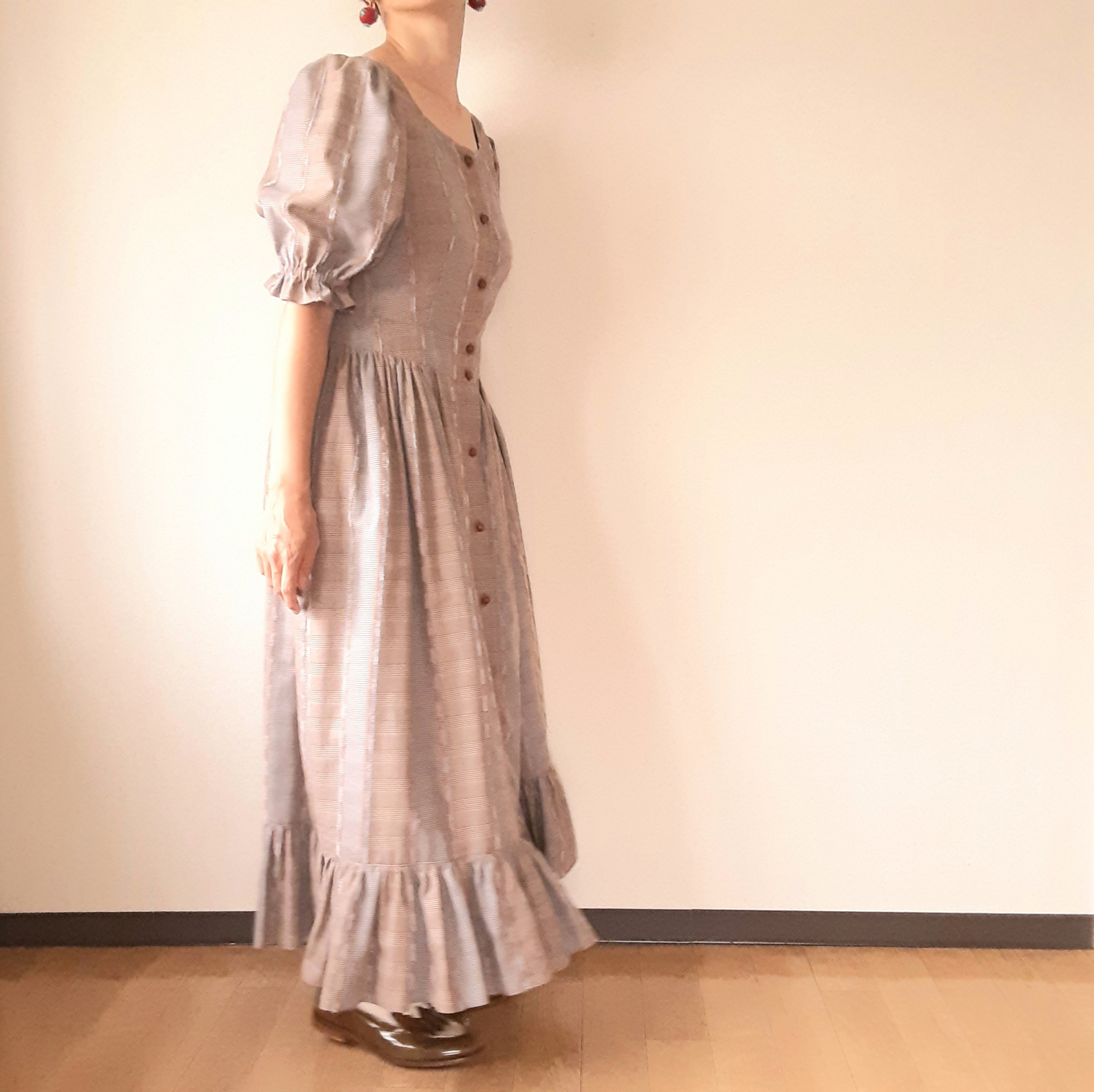 ふんわりギャザーのクラシックなカントリーワンピース ✦一点もの✦