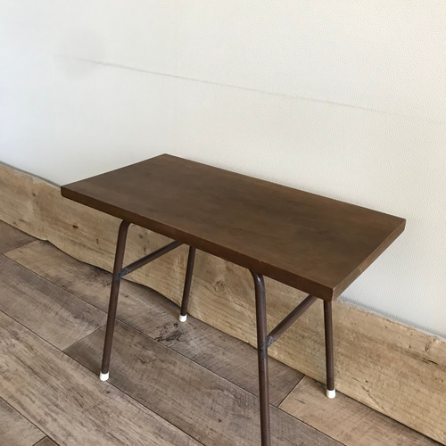 サイドテーブル ミニテーブル アイアンテーブル リメイク 古材