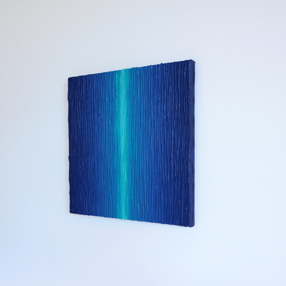 【抽象画】原画 絵画 送料無料 アートパネル ブルー 水平線 7枚目の画像