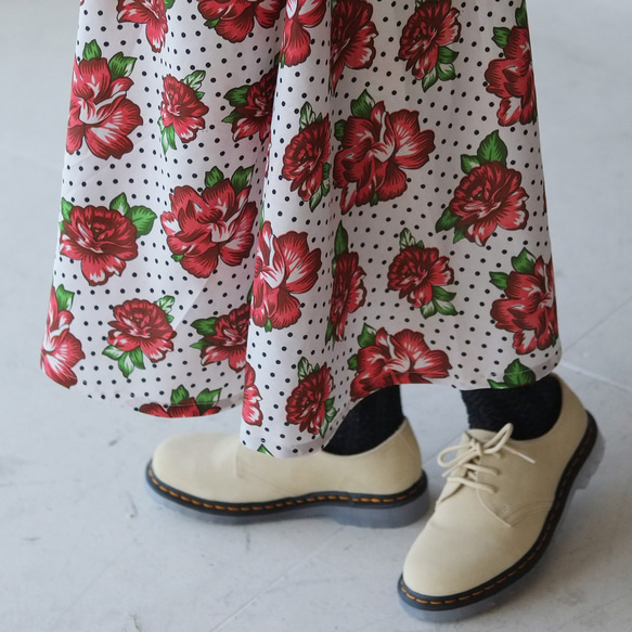 Decollete Beautiful Dots &amp; Floral Cache-coeur 連衣裙 (22s-18) 古 第10張的照片