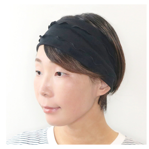 軽やかなフリルが目を引くヘアバンド～Organiccotton Frill Hairband～ 5枚目の画像