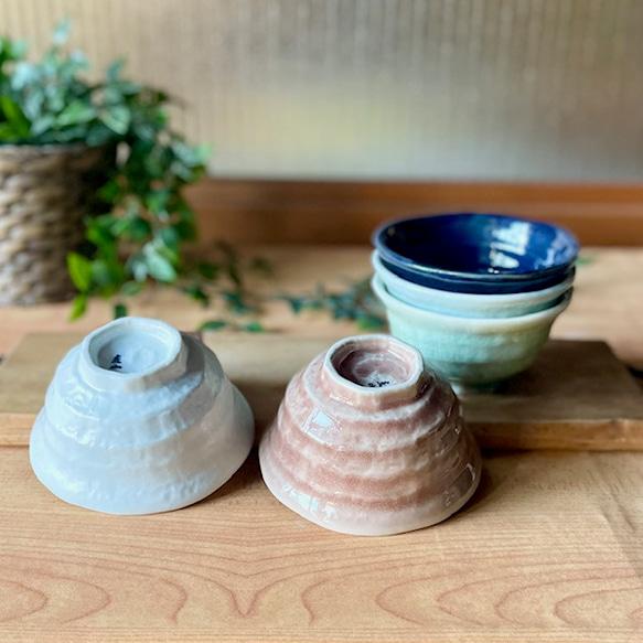 ろくべ型茶碗　和モダン　大きさ4種類　カラフル 13枚目の画像