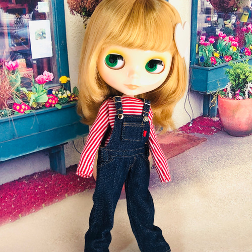 22センチドール・1/6サイズドール☆デニムオーバーオール☆ドール服