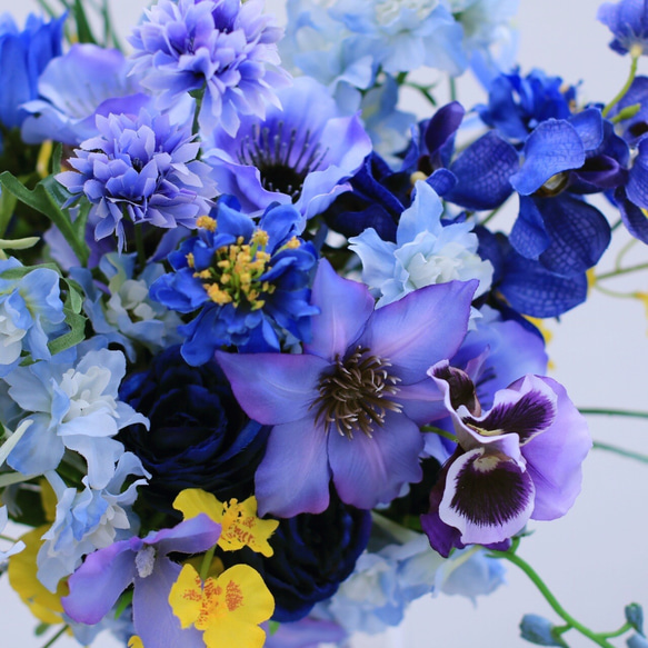 【翌日発送対応】一点物  青のフラワーブーケ〜select bouquet 〜 7枚目の画像
