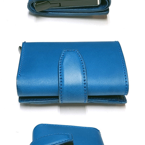 カードスロット付き3つ折り財布 ステッチカラー変更可 サドルレザー  