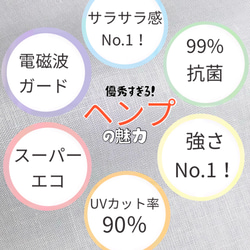 2枚セット　お子様用　滋賀県産ヘンプ 一重マスク　ヘンプ100% 抗菌　防臭　快適　サラサラマスク　紐付き　カラーマスク 17枚目の画像