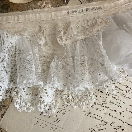 大人可愛いアンティーククロッシェレースマット付バーキン風カゴ