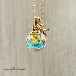 はくとん　　佐竹ガラスの星空ネックレス　レジンネックレス　ハンドメイド はくとん様専用 佐竹ガラスの星空ネックレス レジンネックレス