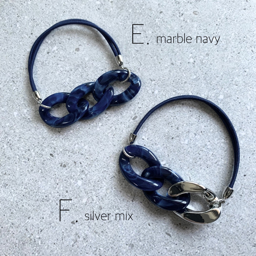 2way 大人の ヘアゴム ブレスレット シルバー×チェーン ヘアゴム Min