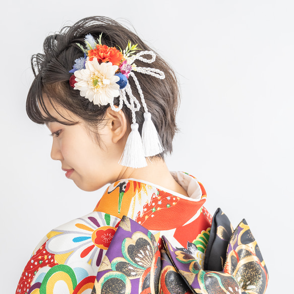 ショートヘアー・ベリーショートのヘッドドレスT】成人式前撮り