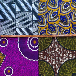 ハギレセット＊5枚組  生地  アフリカ布 アフリカン 小物作り ハンドメイド 手作り 手芸用品 布 3枚目の画像