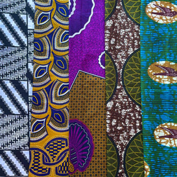 ハギレセット＊5枚組  生地  アフリカ布 アフリカン 小物作り ハンドメイド 手作り 手芸用品 布 2枚目の画像