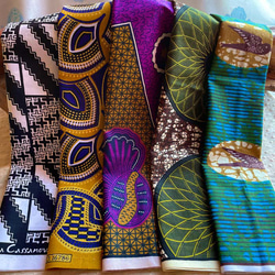 ハギレセット＊5枚組  生地  アフリカ布 アフリカン 小物作り ハンドメイド 手作り 手芸用品 布 10枚目の画像