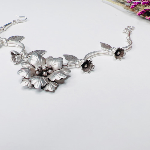 ♡925シルバーブレスレット ハンドメイド銀細工 シルバー ♡925シルバーブレスレット ハンドメイド銀細工 シルバー