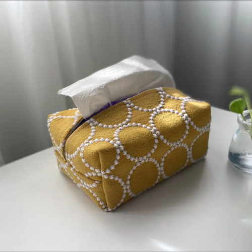 ミナのてぬぐいで、ティッシュケースをハンドメイド : usagi