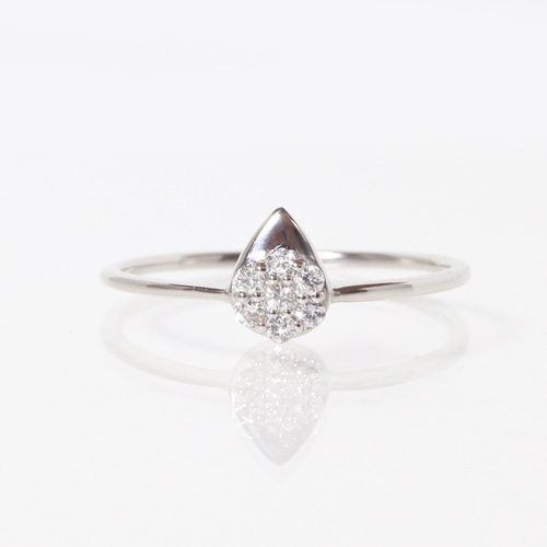 k18 しずく 0.10ct 天然ダイヤモンド リング 指輪 雫 涙 ティア k18 しずく 0.10ct 天然ダイヤモンド リング 指輪 雫 涙 ティア