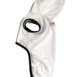 全面 メッシュ 犬服 夏 クール タンクトップ フード 白 イタグレ