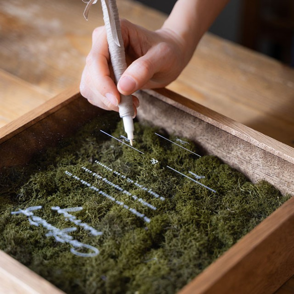 【ゲスト参加型・結婚証明書】アーティフィシャルフラワー（造花）100本セット　スクエアボックスLサイズ ////////////////////////////////////// ブラウン and our