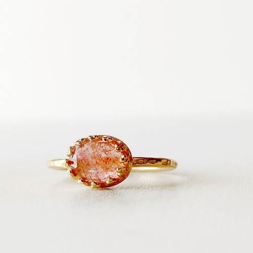 天然石リング ストロベリークォーツ 約13号 gem_ring27 | せんと