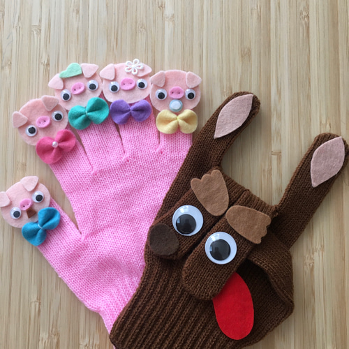 たんかわ様オーダー品 サッとにげました 手袋シアター パペット たんかわ様