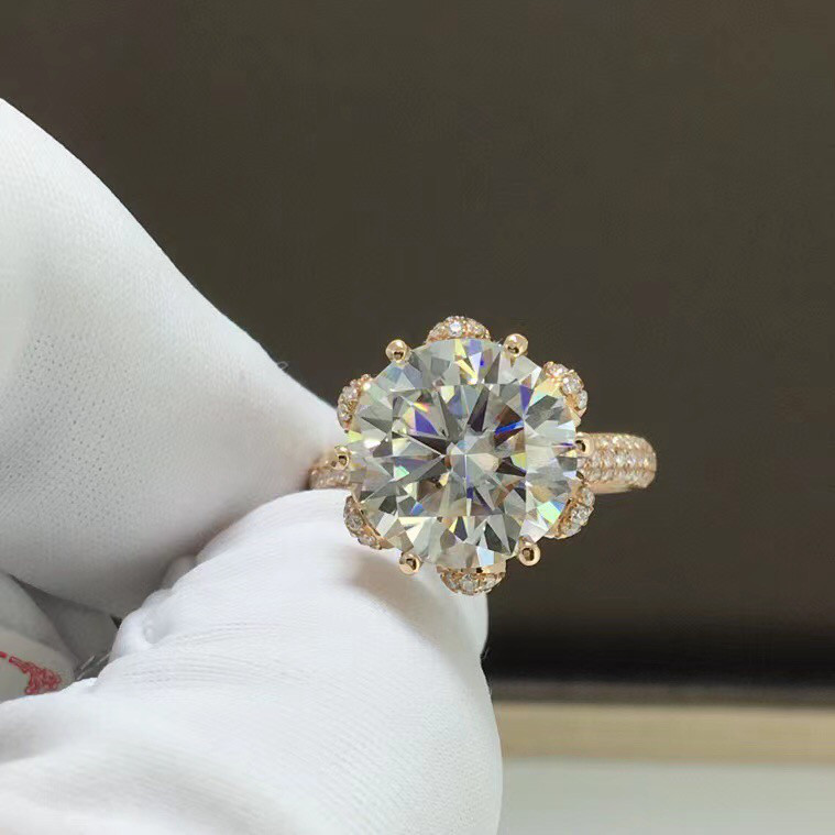 【newデザイン】モアサナイト 　リング　K18PG