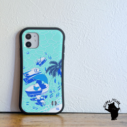スマホケース iPhone13 mini iPhone 16e グリップケース 夏 海