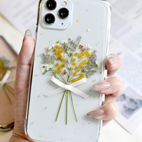 ブーケ 花束 iPhone AQUOS Android Xperia Galaxy 押し花