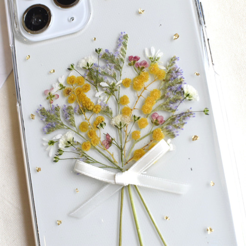 ブーケ 花束 iPhone AQUOS Android Xperia Galaxy 押し花