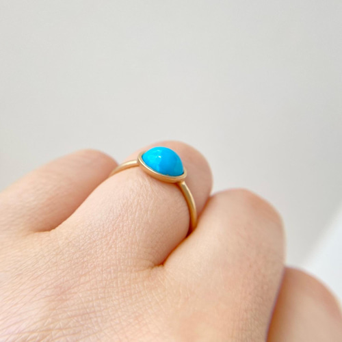 純PT/PT850　スリーピングビューティートルコ石　フリーリング 純PT/PT850 スリーピングビューティートルコ石 フリーリング