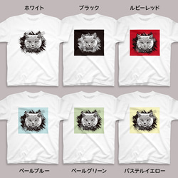 ブリティッシュショートヘア猫のアートTシャツ 12色 XS〜3XLサイズ 選べる生地・ビッグシルエット（グランジ） 3枚目の画像