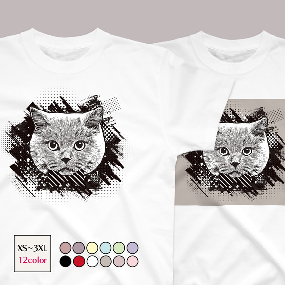 GUCCI 猫デザイン ビジュー付 Tシャツ サイズS(オーバーサイズ感) 125nt2.jpg