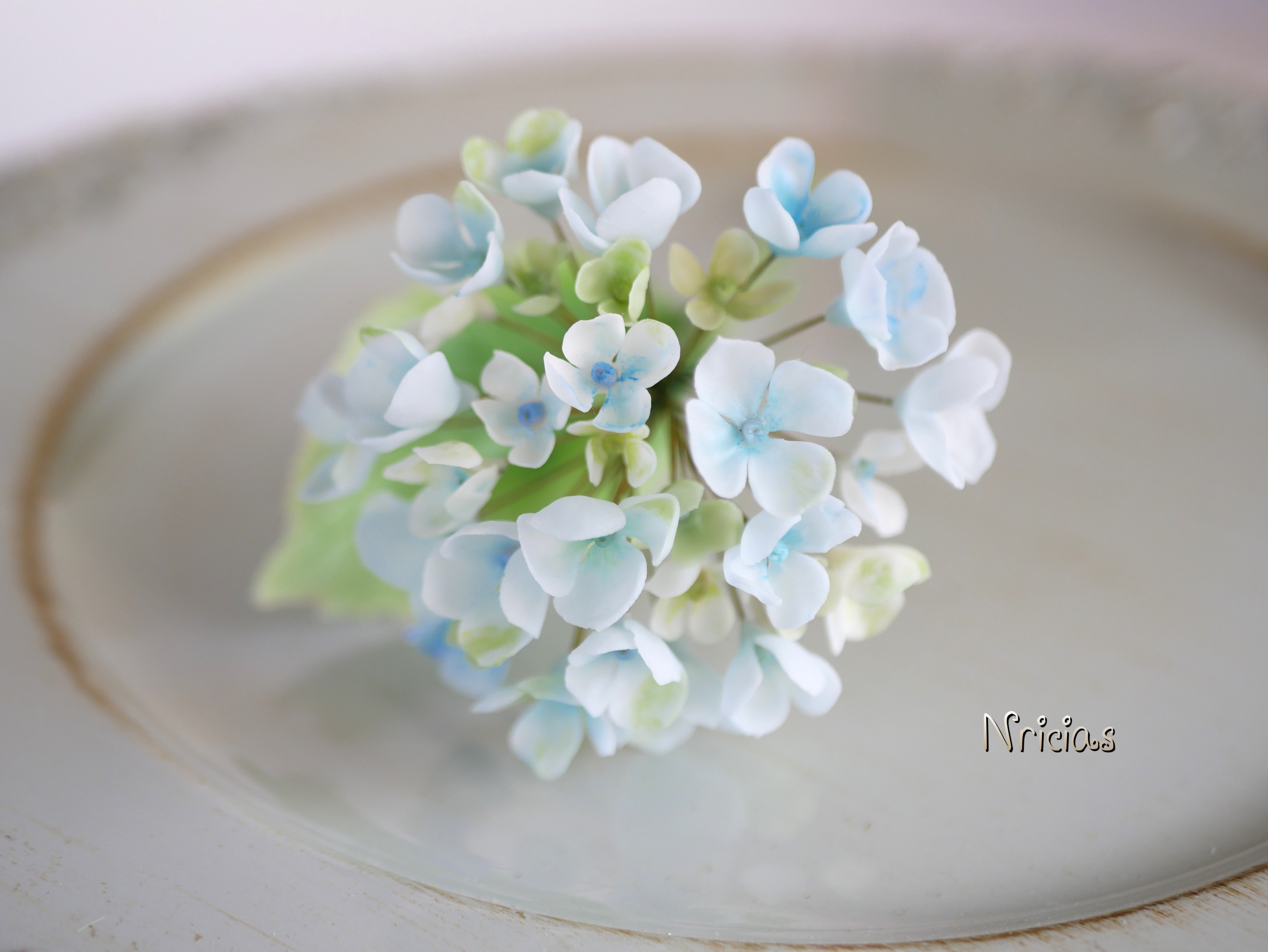 爽やかな紫陽花✿ NO,A1-9 アートフラワー Nricias 通販