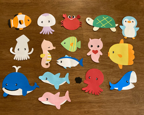 Summer SALE中です^_^ 海の生き物 魚 夏祭り 魚釣り 壁面飾り 壁面