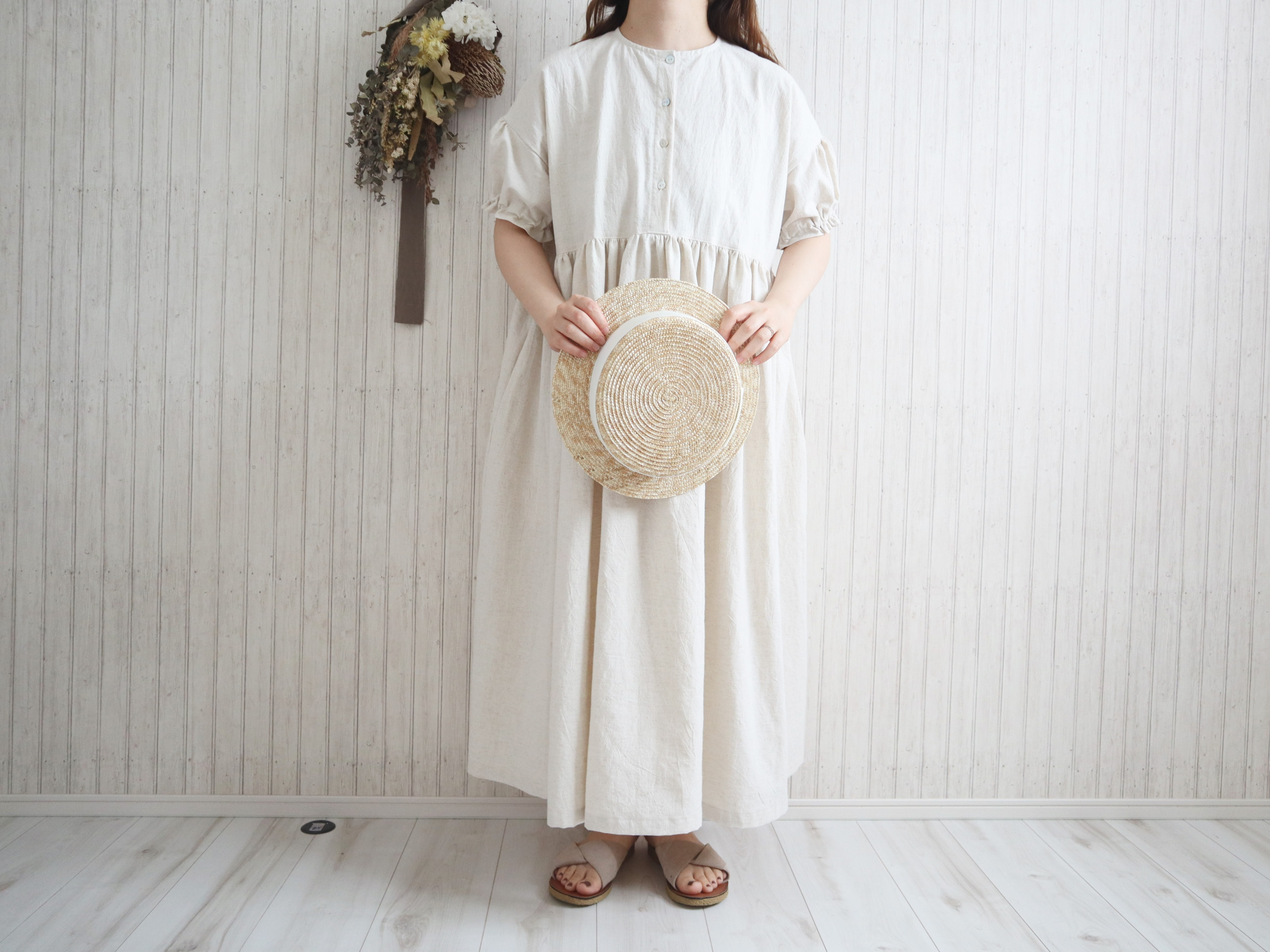 epine エピヌ　チュール　ワンピース　半袖　ホワイト EGLANTINE ワンピース チュール切り替えワンピース 半袖