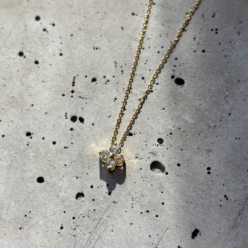 ネックレス・ペンダント SSIL Mix Clover Chain 316L】zirconia clover necklace gold/金属アレルギー対応