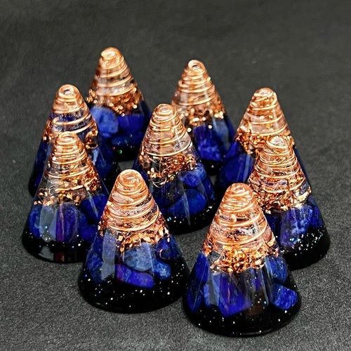 コーン型 宇宙ラピス オルゴナイト ラピスラズリ その他置物 毘殊