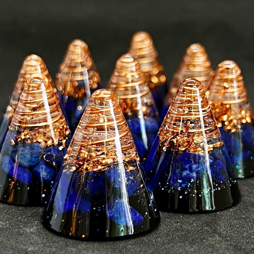 コーン型 宇宙ラピス オルゴナイト ラピスラズリ その他置物 毘殊